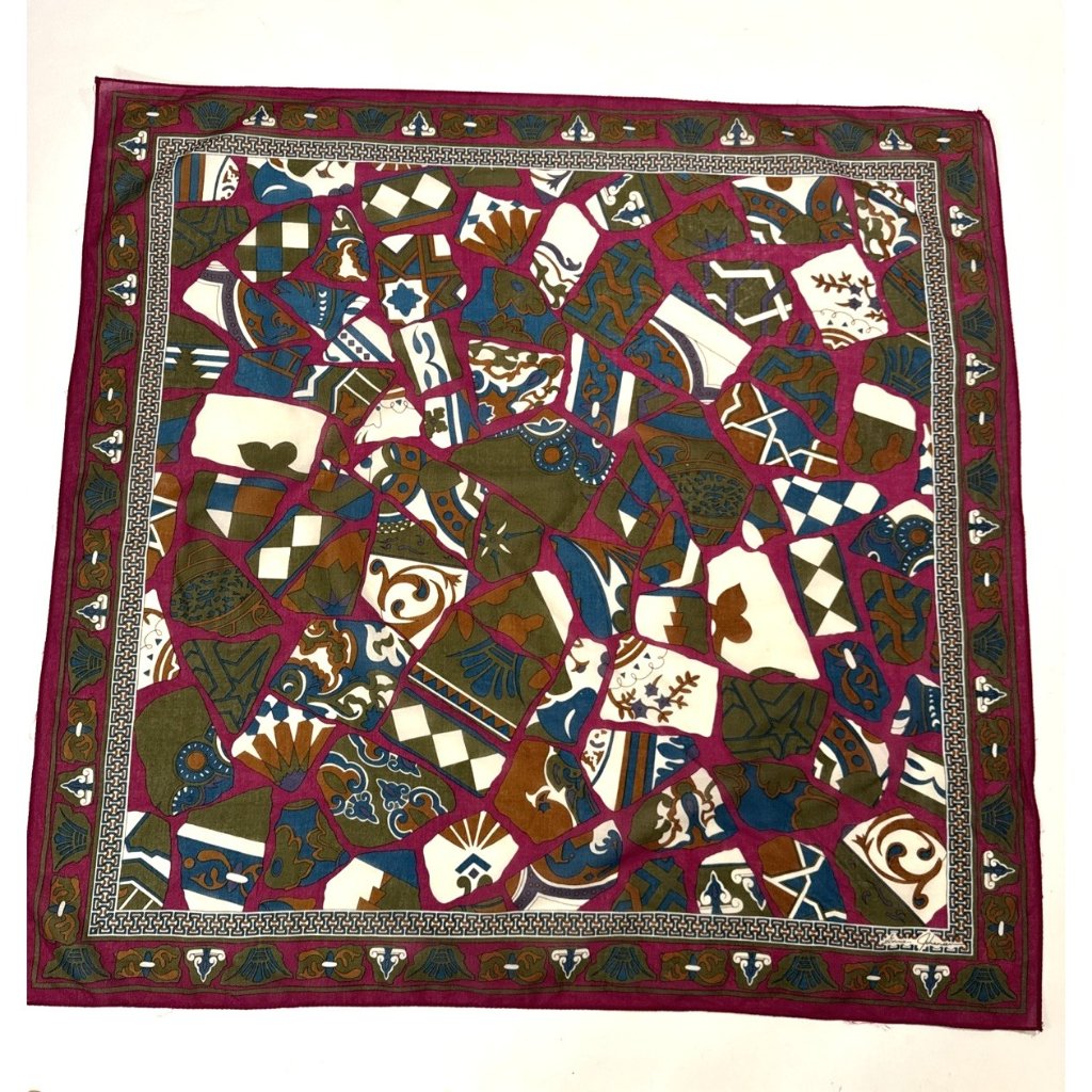 Ginnie Johansen 100 Cotton Printed Scarf Vintage